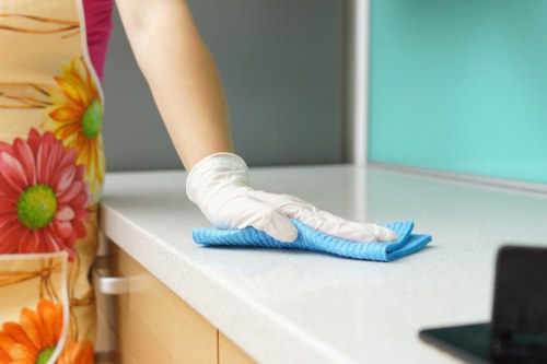 Professional carpet cleaning service in Barnes improving a living room carpet