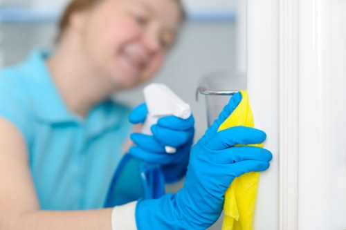Barnes carpet cleaners treating stains on a busy household floor
