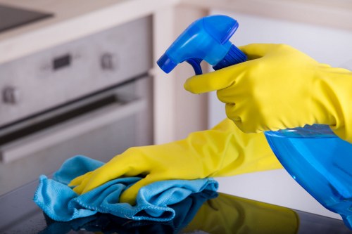 Deep carpet cleaning equipment used in a Barnes home interior