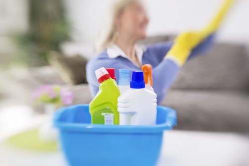 Barnes office cleaners maintaining a modern meeting room