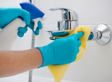 Detailed post-construction cleaning of surfaces and windows in Barnes
